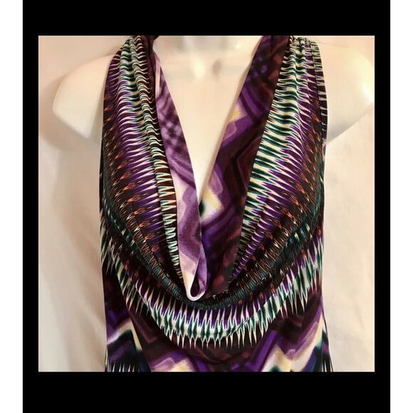 Urban Rose Dress Womens M Midi Halter Sun Southwestern Sleeveless Cowl Neck - Picture 10 of 10